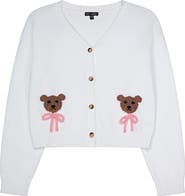 Ava & Yelly Kids' Bear Cardigan