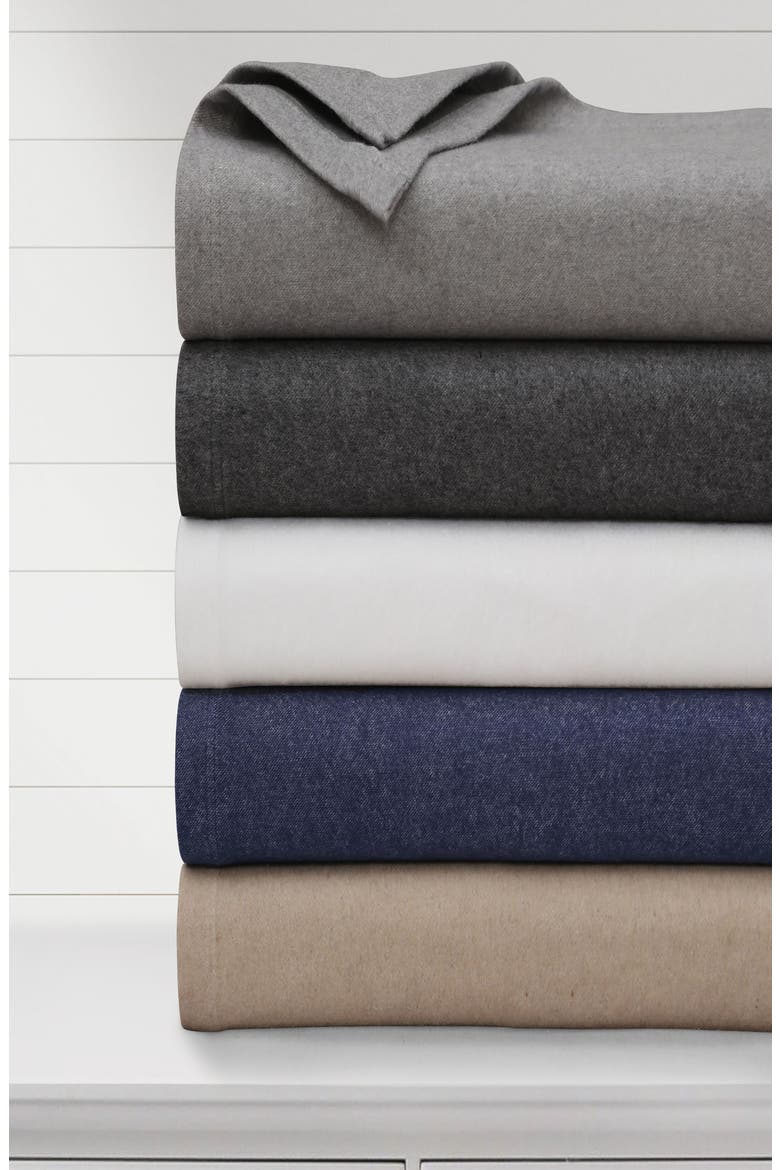 Cotton Throw Blanket, Alternate, color, HEATHER DARK GREY