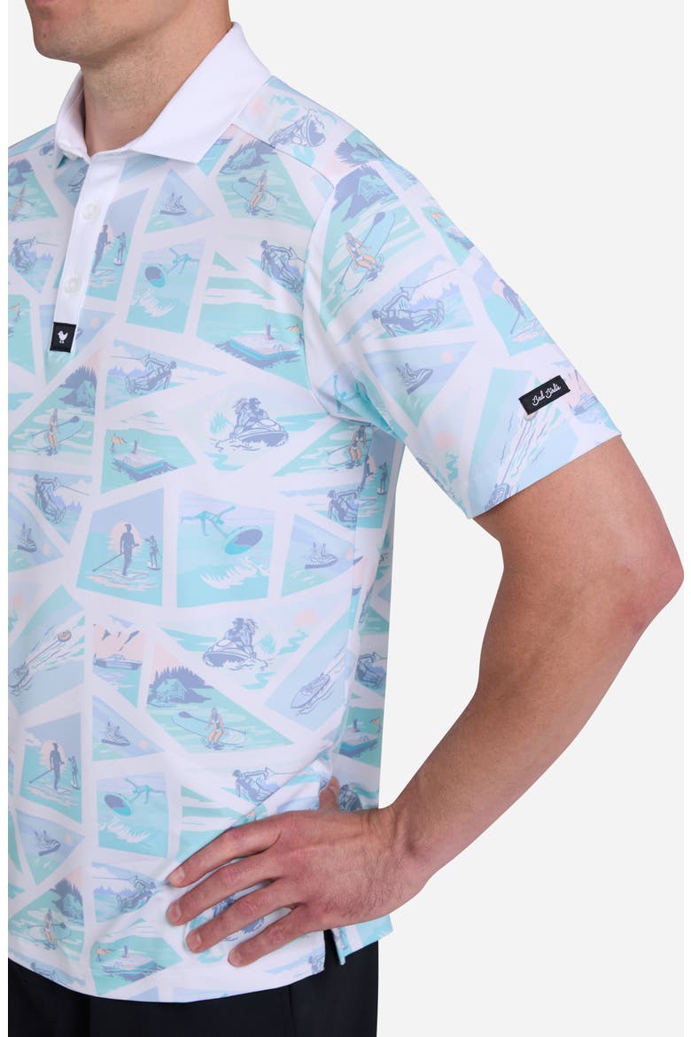 Core Performance Golf Polo, Alternate, color, WHITE CAPS WELCOME