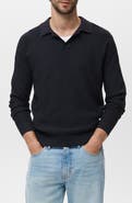 MANGO Johnny Collar Rib Polo Sweater