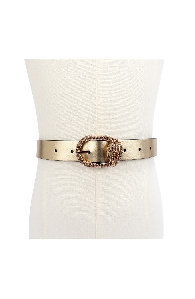 Kurt Geiger London Metallic Leather Belt, Alternate, color, 