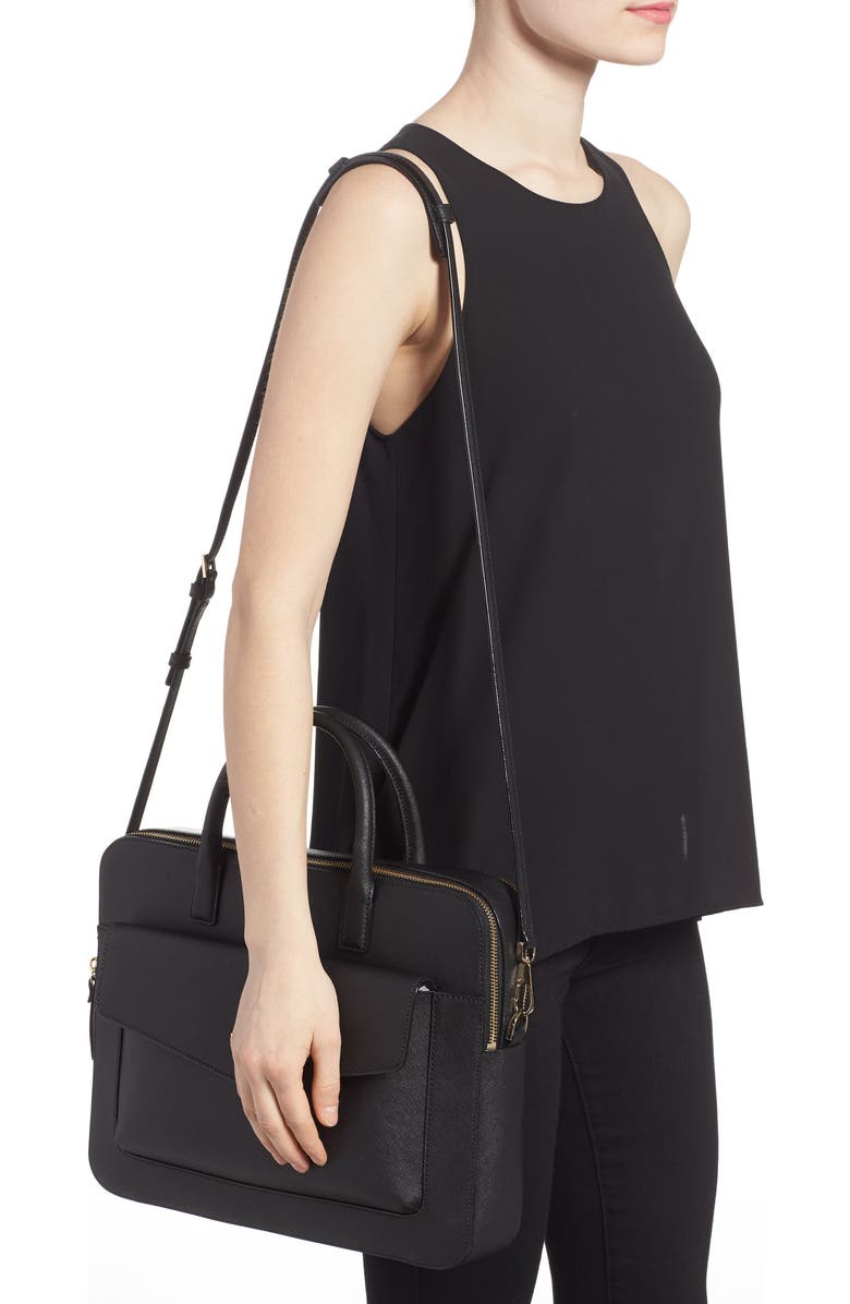 Kate Spade New York 13-inch leather laptop bag, Alternate, color,