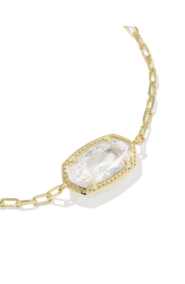 Kendra Scott Elaina Luxe Chain Bracelet, Alternate, color, Gold White Cubic Zirconia
