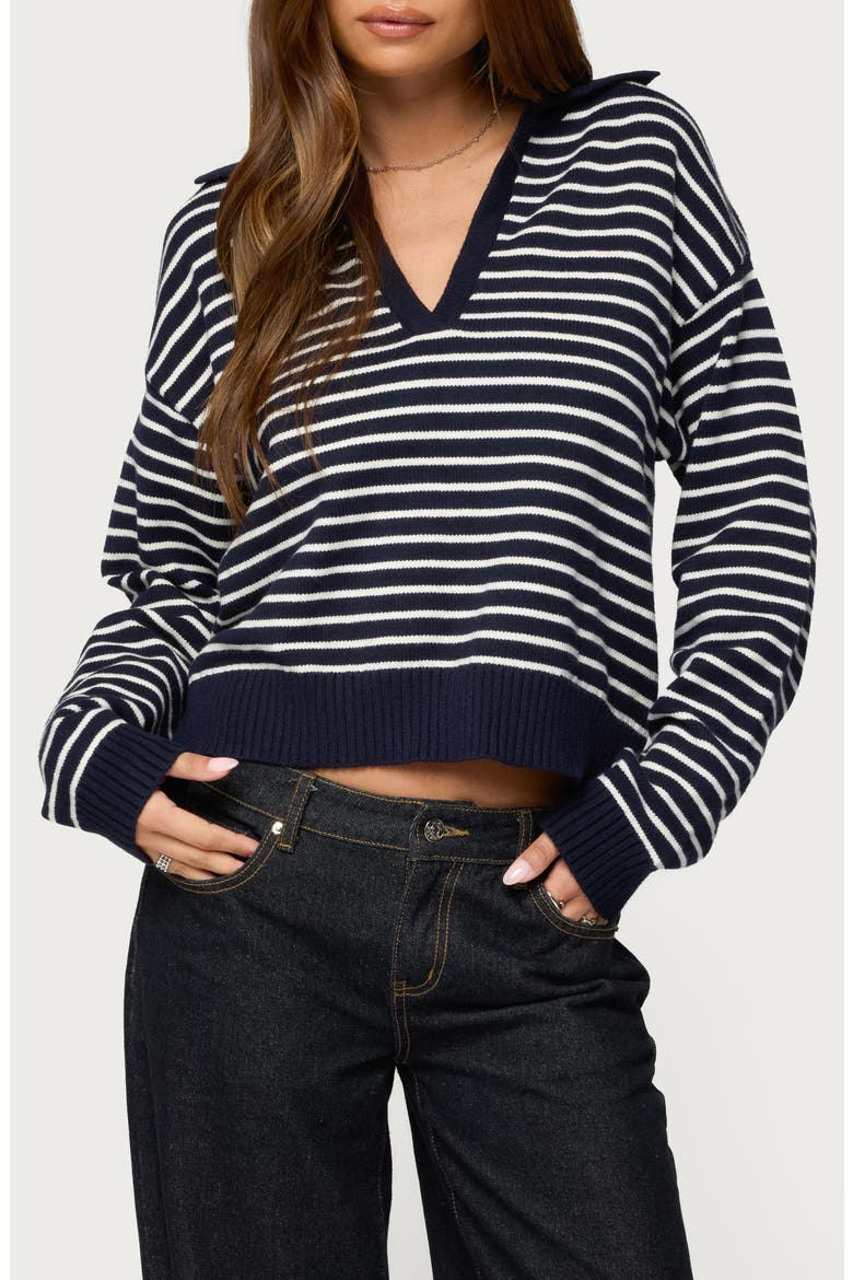 Copenhagen Oversize Stripe Sweater, Main, color, NAVY
