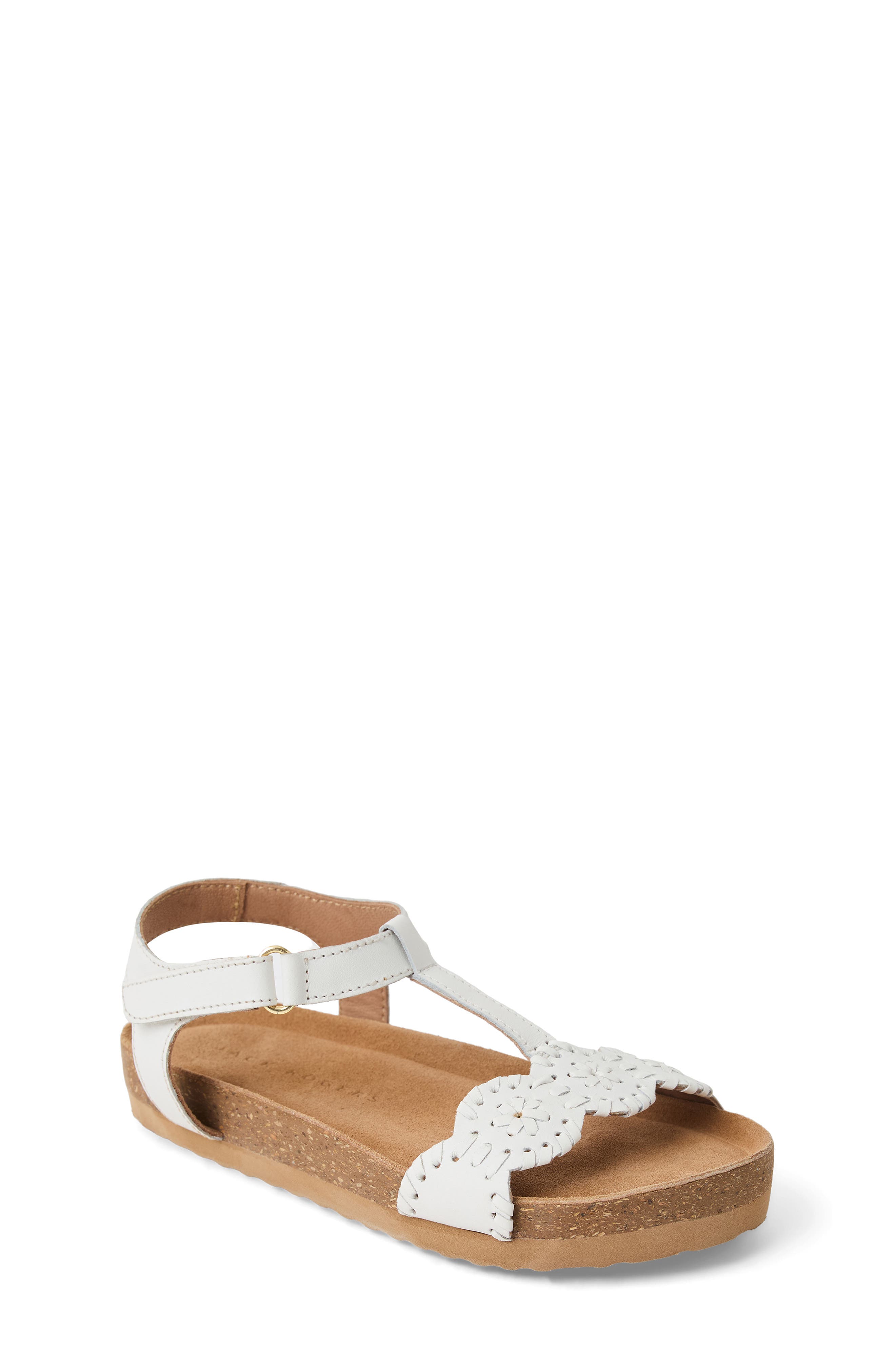 Jack Rogers Kids' Lauren Ankle Strap Platform Sandal, Main, color, White