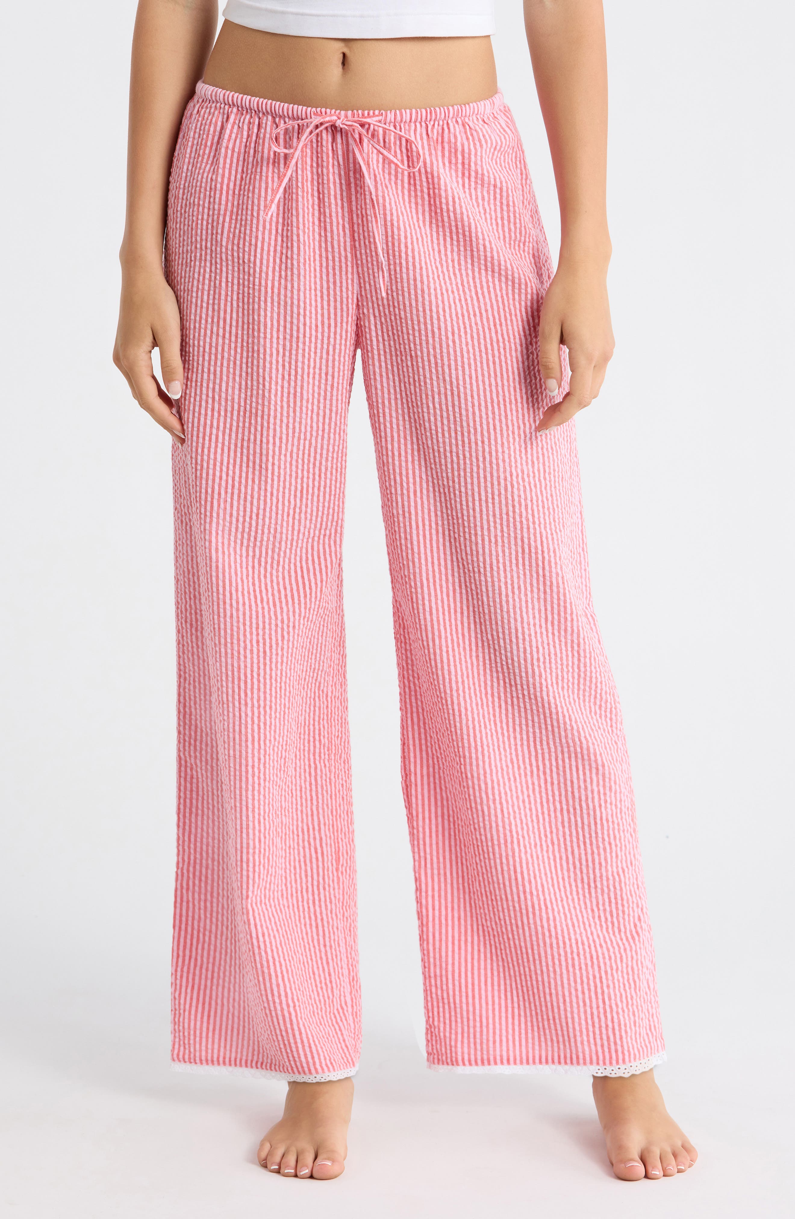 selected CORAL- PINK HICKORY STRIPE