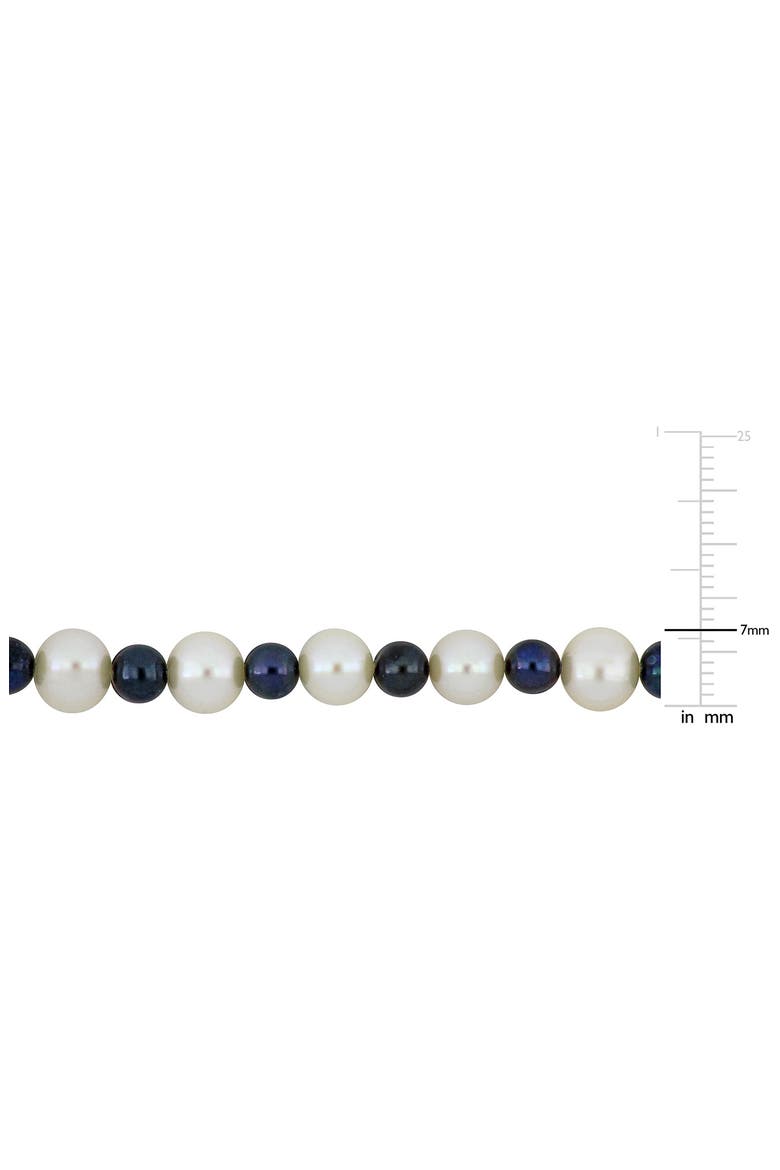 Men's 5–7.5mm Multicolor Freshwater Pearl Necklace, Alternate, color, IVORY BLACK MULTI