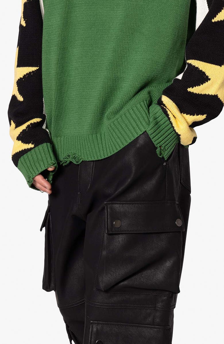 mnml Ultra Baggy Faux Leather Cargo Pants, Alternate, color, 