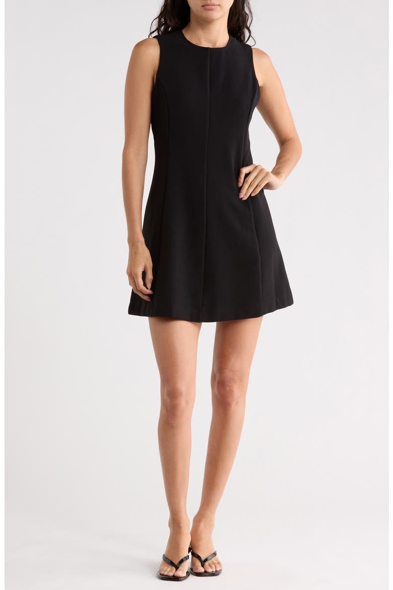 Echo Whisper A-Line Minidress, Main, color, BLACK