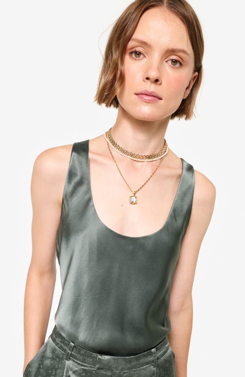 Cami Nyc Andressa Silk Satin Camisole Top In Bayou In Bayou