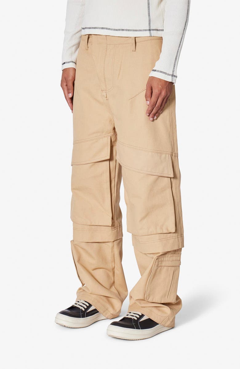 mnml Baggy Slanted Pocket Cargo Pants, Alternate, color, Khaki