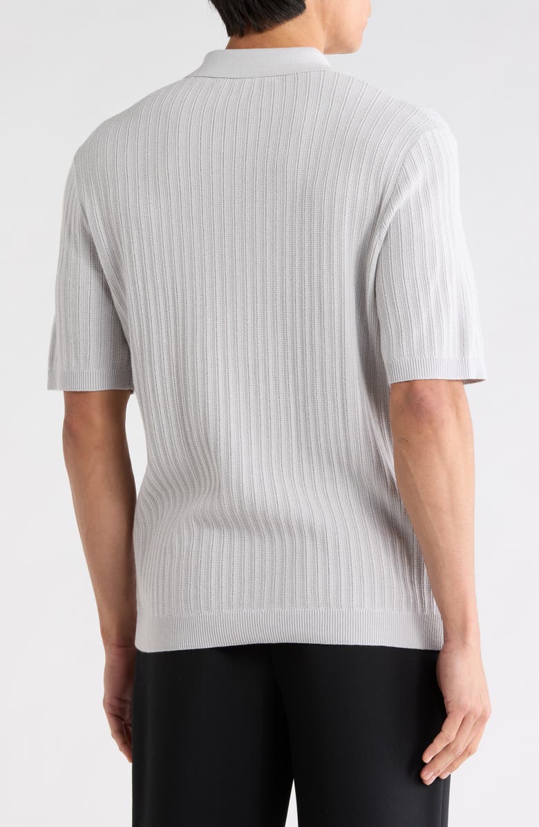 rag & bone Lewis Quarter Zip Polo Shirt, Alternate, color, Light Grey