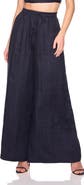 Susana Monaco Tie Waist Wide Leg Linen Pants