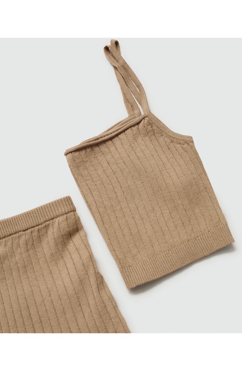 MANGO Rib Knit Crop Camisole, Alternate, color, 