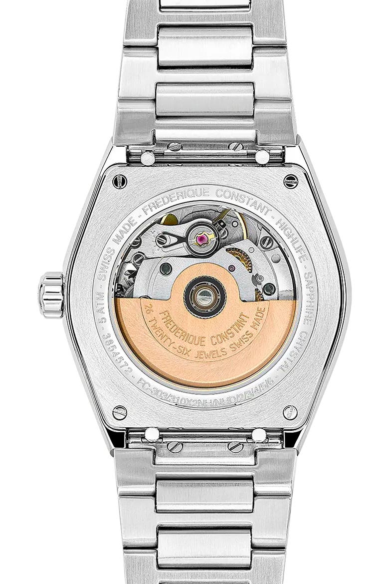 Highlife Diamond Automatic Bracelet Watch, 34mm, Alternate, color, SILVER-TONE