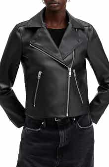 AllSaints Dalby Desserto Faux Leather Biker Jacket