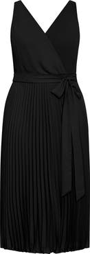City Chic Lilly Pleat A-Line Dress