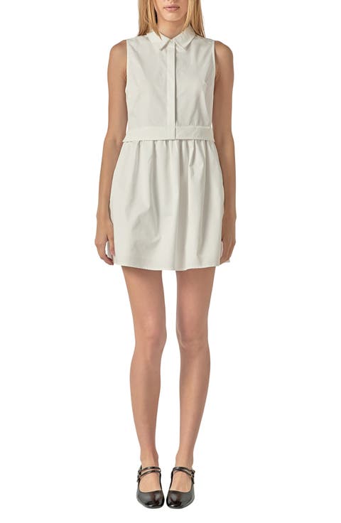 Sleeveless Mini Shirtdress