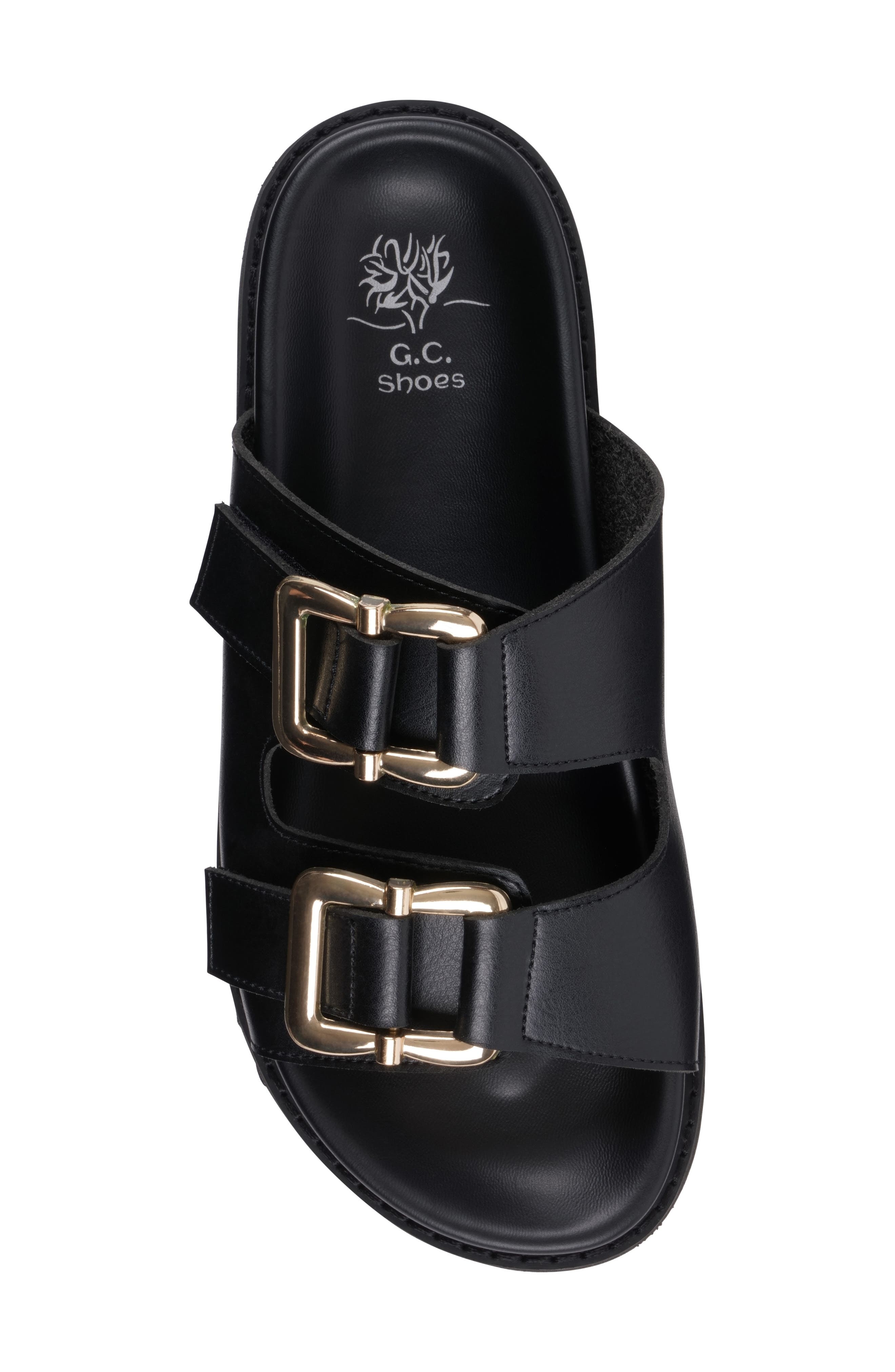 GOOD CHOICE NEW YORK Juno Slide Sandal, Alternate, color, Black