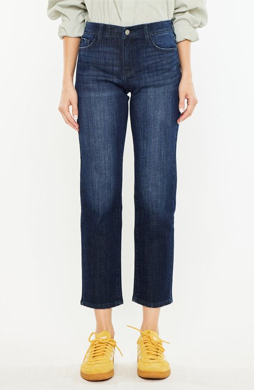 Official Kancan Usa Delvey Mid Rise Boyfriend Jeans In Dark Wash