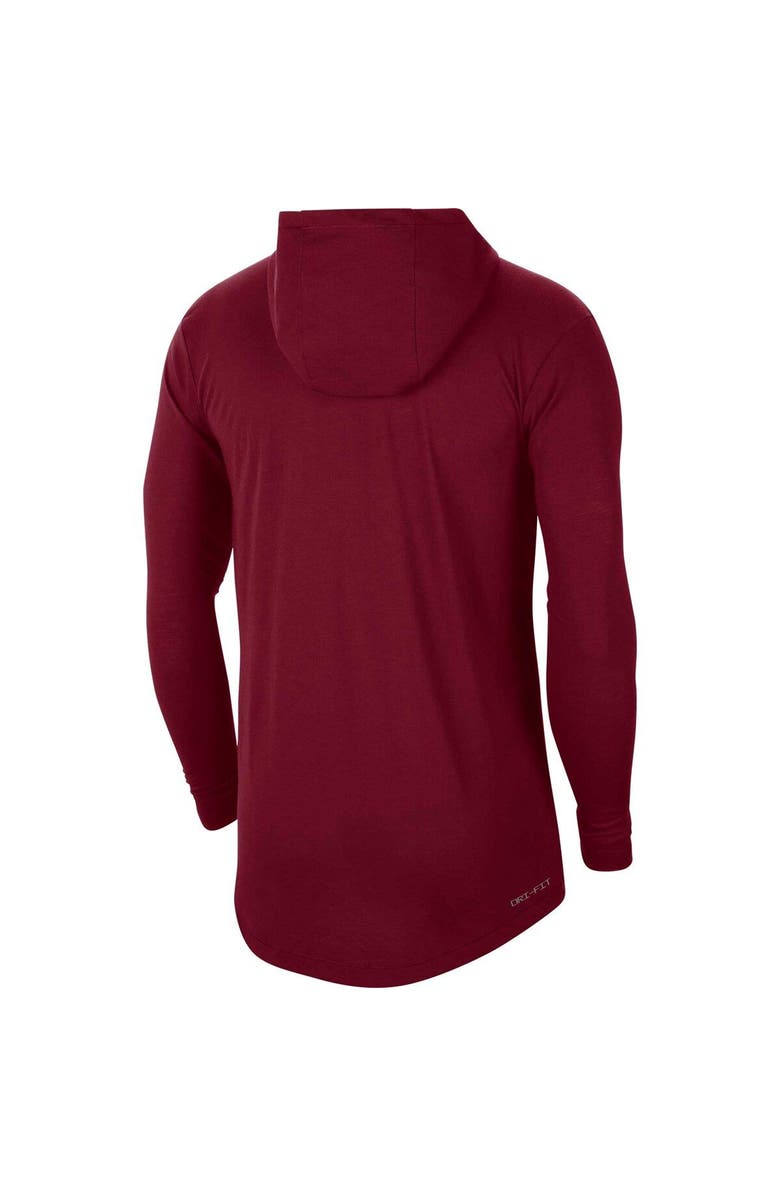 Nike Men's Nike Cardinal Stanford Cardinal Campus Tri-Blend Performance Long Sleeve Hooded T-Shirt, Alternate, color,