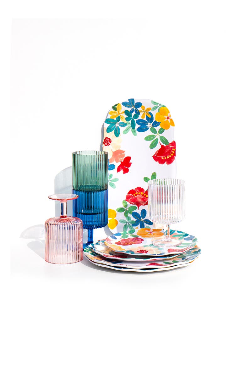 TarHong Audrey Floral Set of Six Melamine Plates, Alternate, color, 