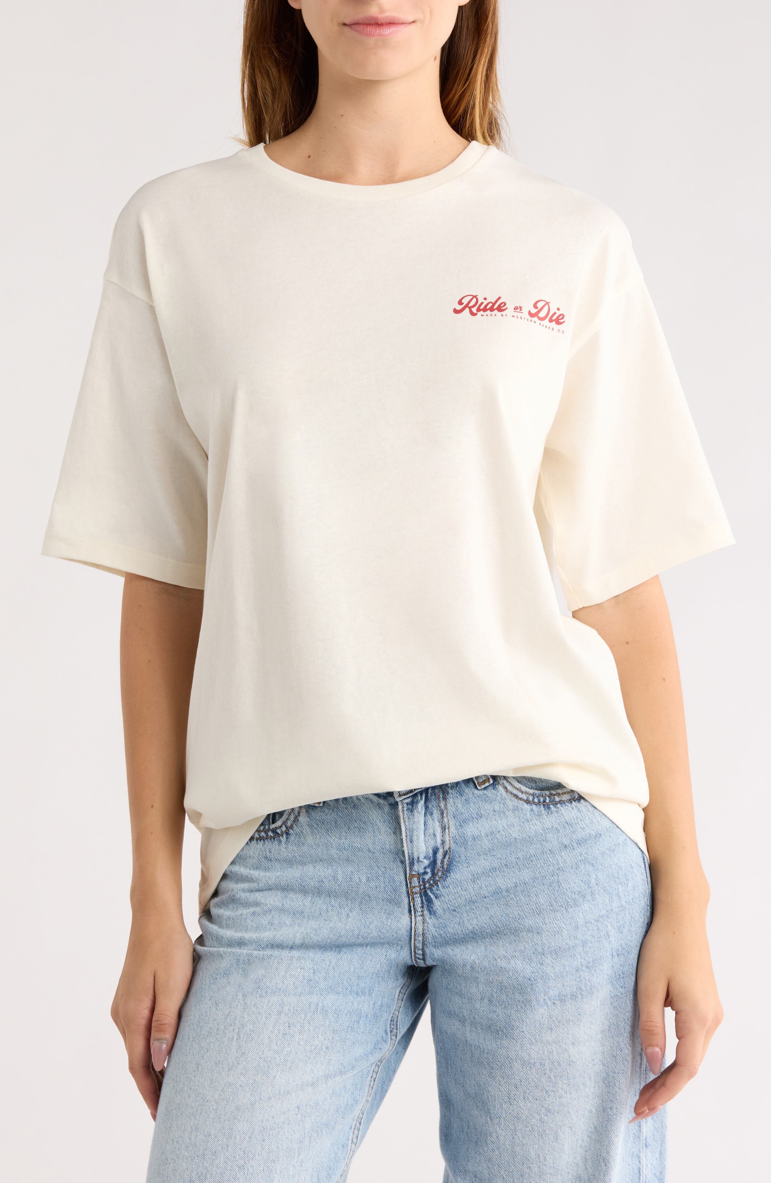 JJXX Katinka Loose Cotton Graphic T-Shirt