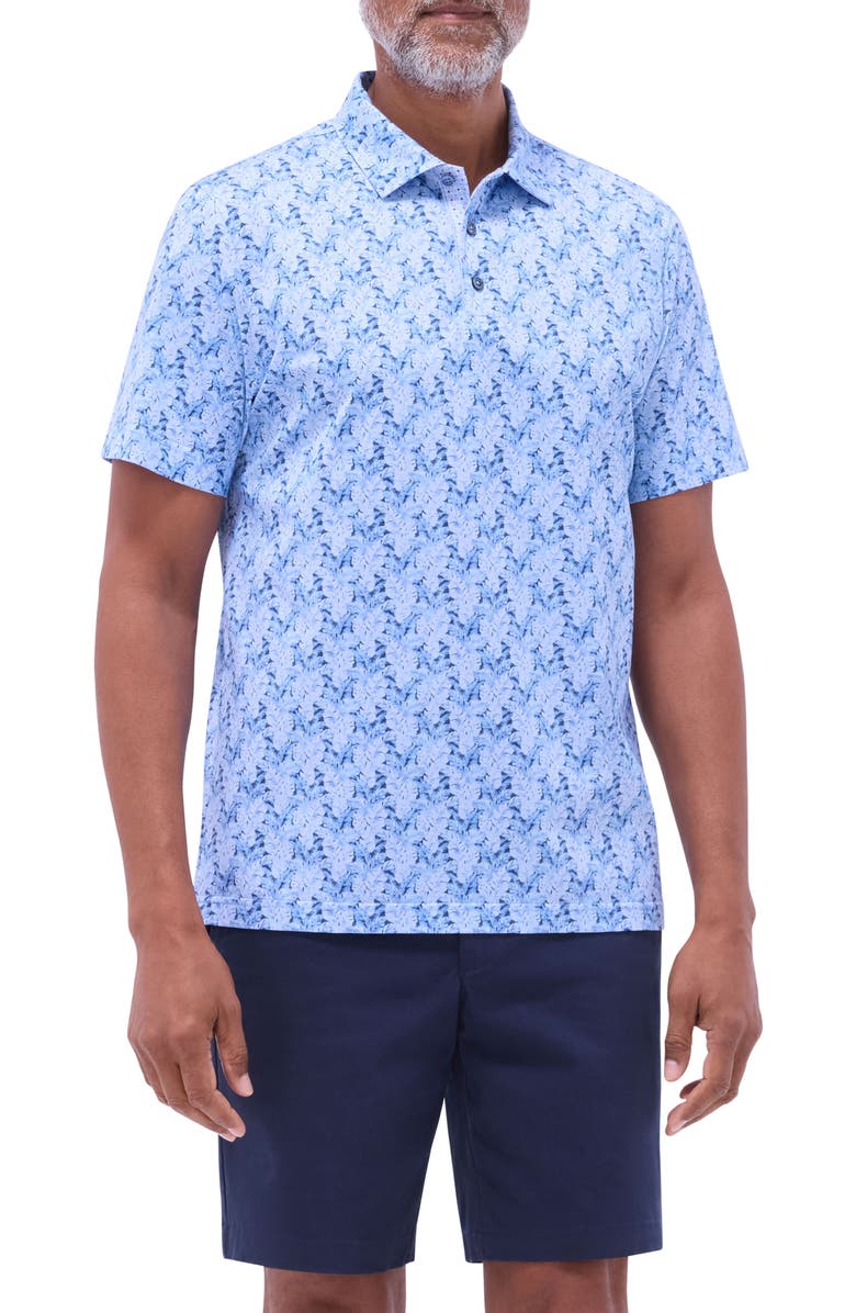 Bugatchi Vincent OoohCotton<sup>®</sup> Geo Print Polo, Main, color, 