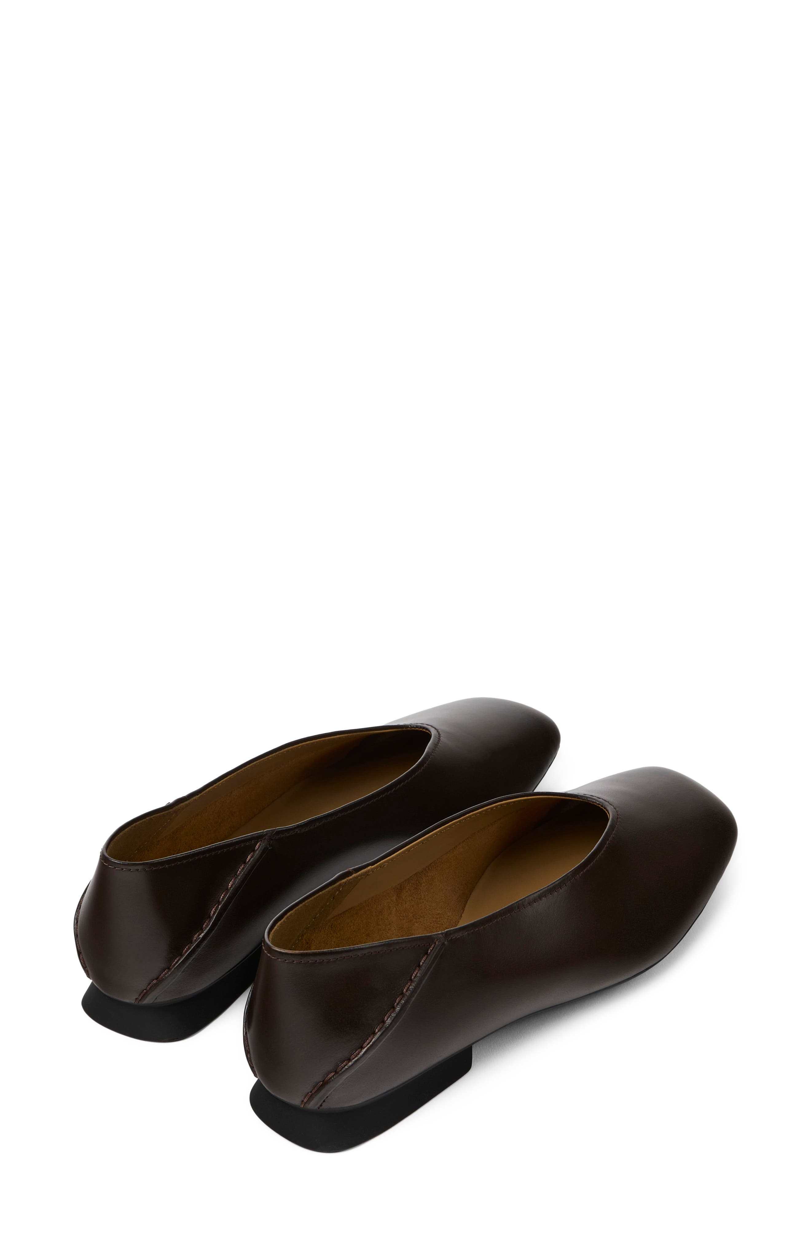 Casi Myra Ballerina Flat, Alternate, color, DARK BROWN