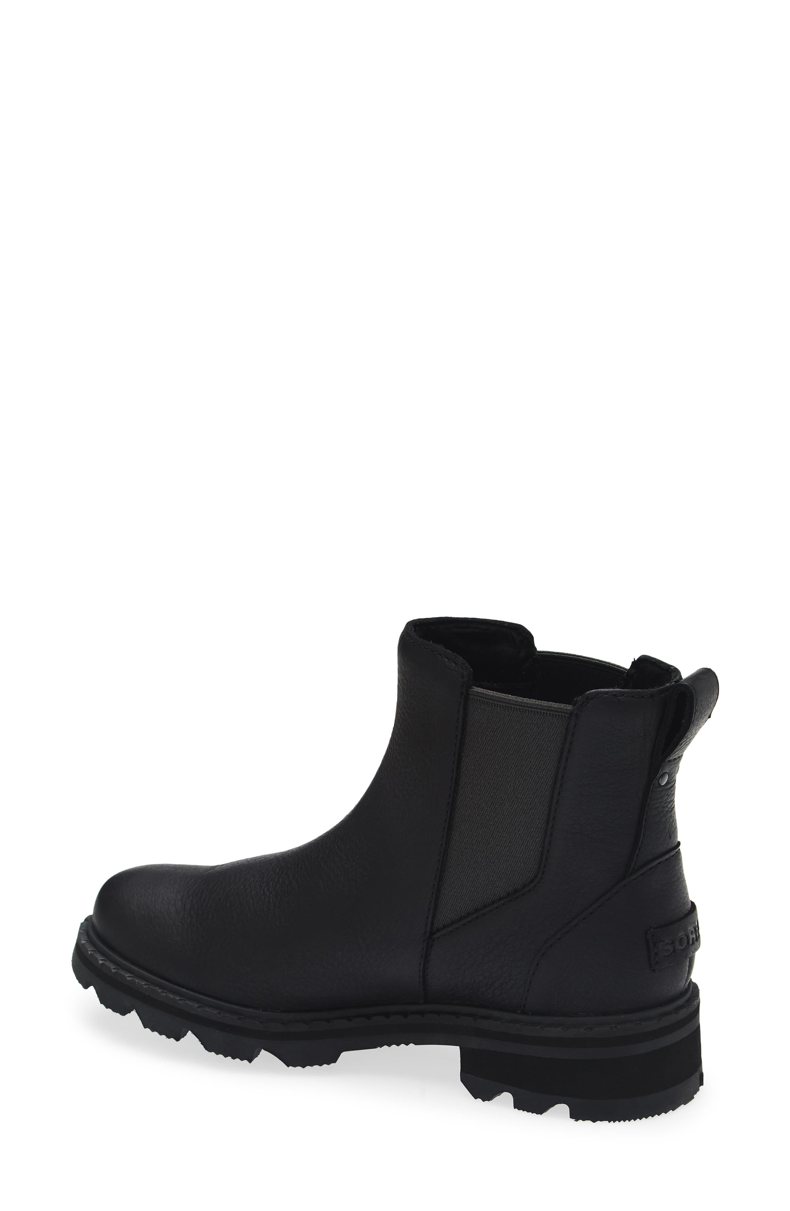 SOREL Lennox Waterproof Chelsea Boot, Alternate, color, Black