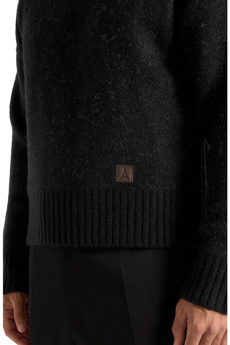 Kamil Art Slogan Brushed Knit Jumper, Alternate, color, Black