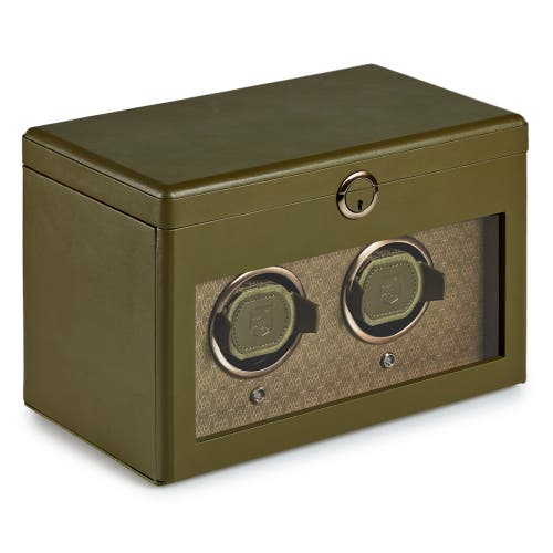 Wolf Earth Double Watch Winder In Olive
