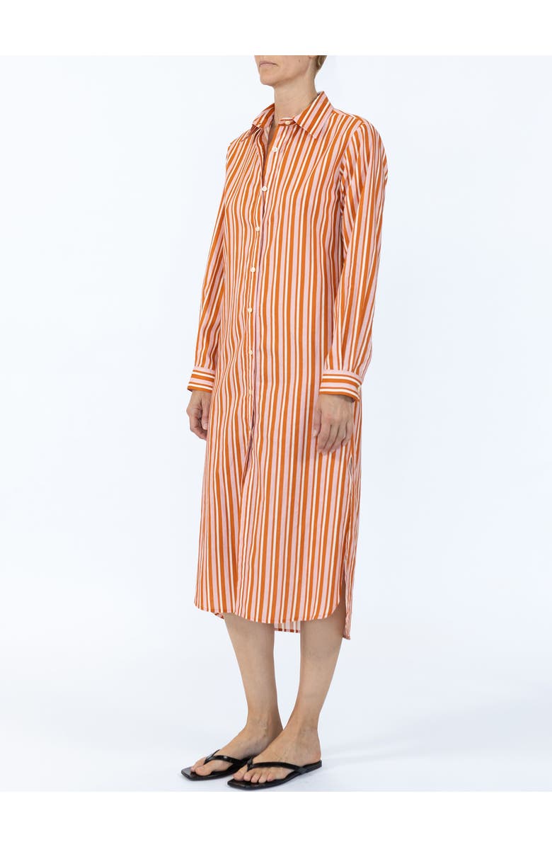 Callas Milano Elissa Long shirtdress, Alternate, color, Pink/Brown