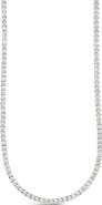 Sterling Forever Cubic Zirconia Tennis Necklace