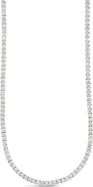 Sterling Forever Cubic Zirconia Tennis Necklace