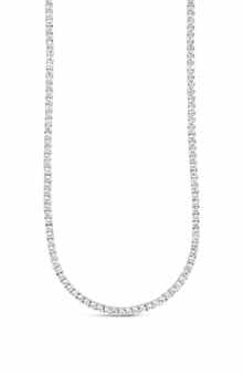 Sterling Forever Cubic Zirconia Tennis Necklace