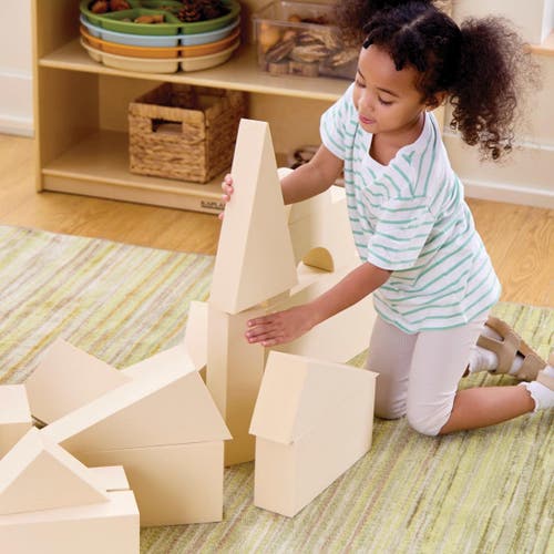 Kaplan Early Learning Company Jumbo Foam Blocks In Brown