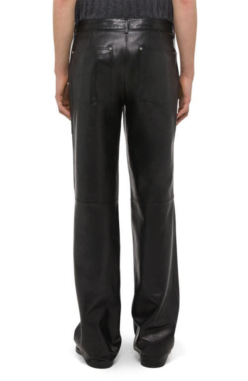 Helmut Lang Bonde Leather Utility Pants In Black