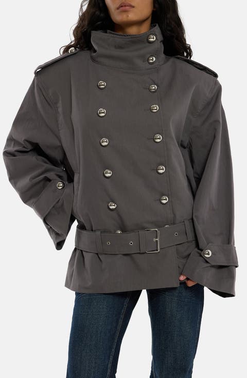 Oversized Short Trench Coat