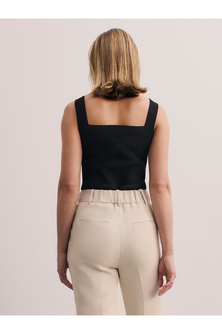 Keighley Square Neck Knit Top, Alternate, color, Black