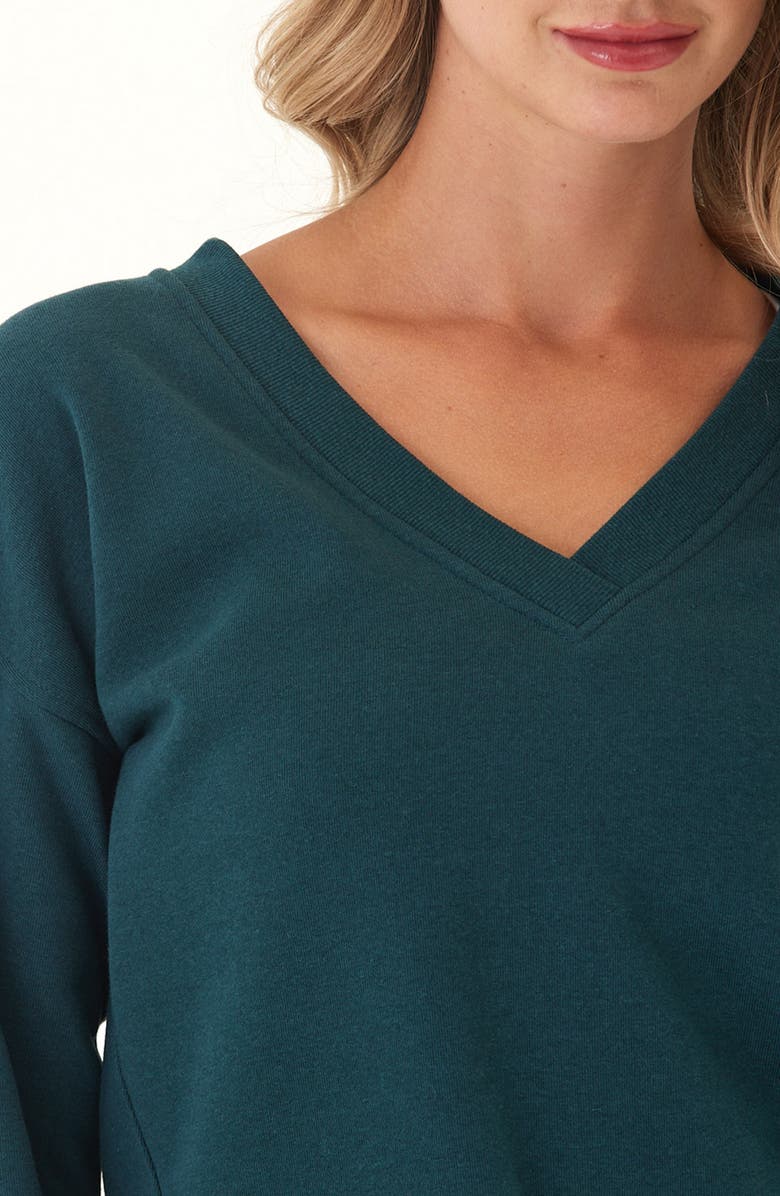 Threads 4 Thought Elisha V-Neck Fleece Sweatshirt, Alternate, color, Serrano