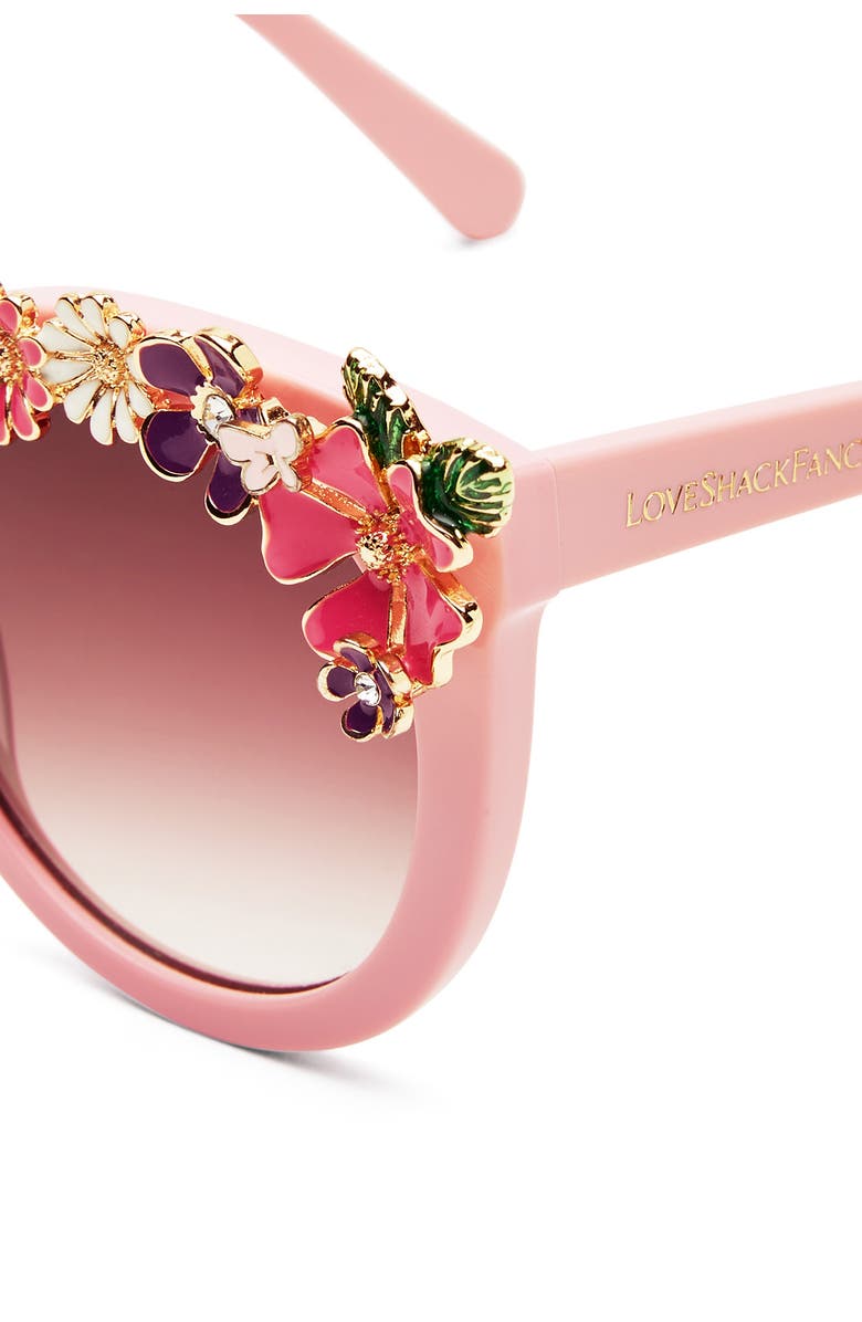 LoveShackFancy Ravi 54mm Gradient Round Sunglasses, Alternate, color,