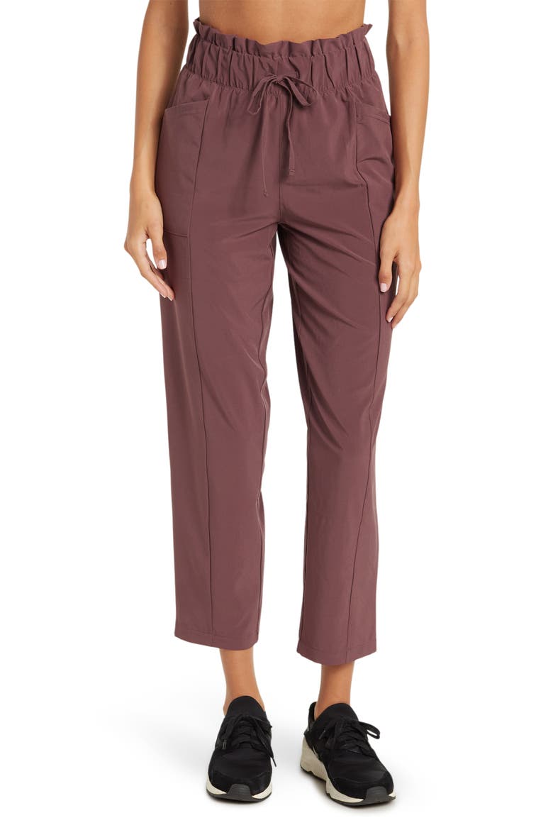 Jetset Ankle Pants, Main, color, BURGUNDY HUCKLE