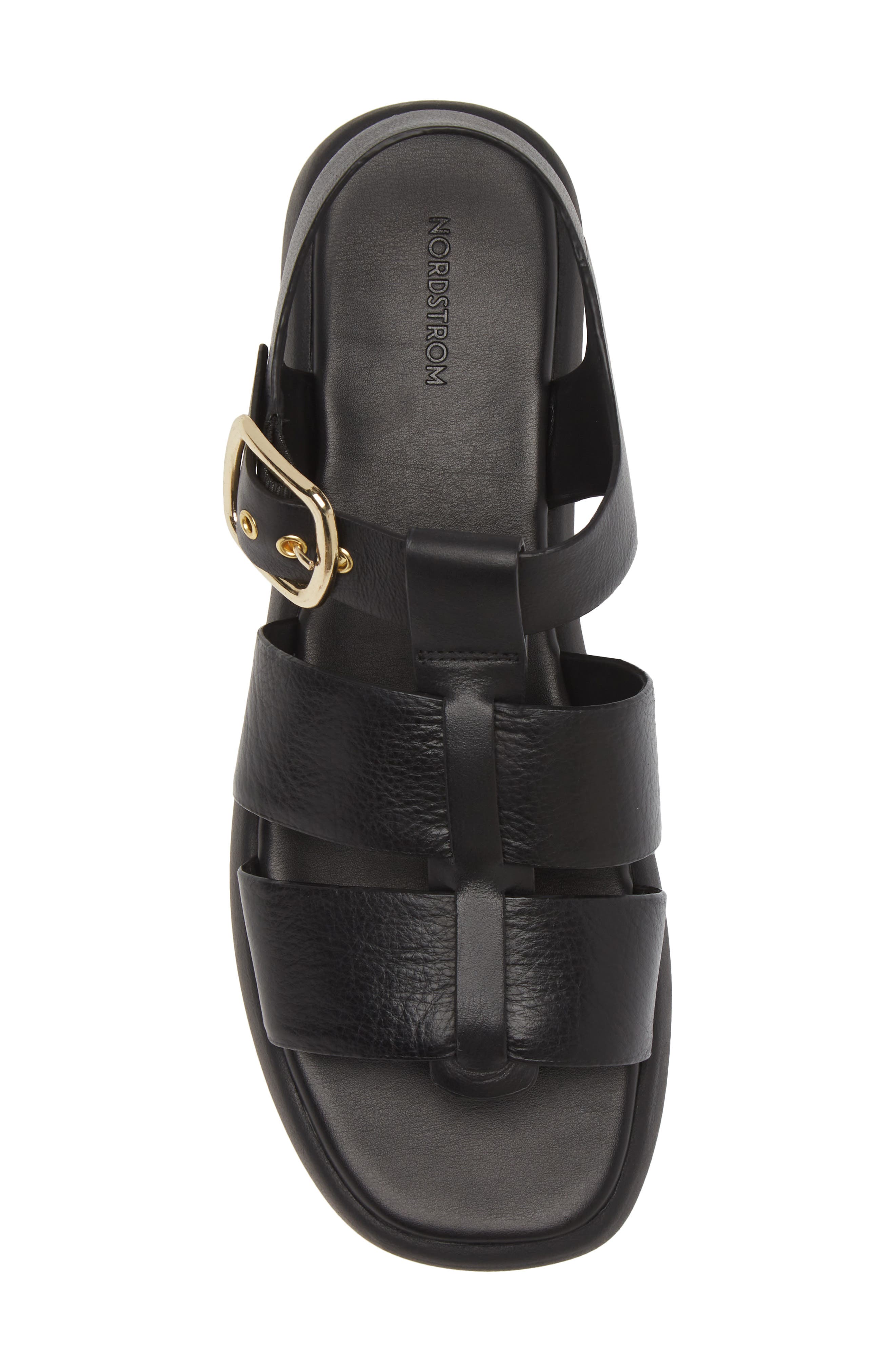 Avea Platform Fisherman Sandal, Alternate, color, BLACK