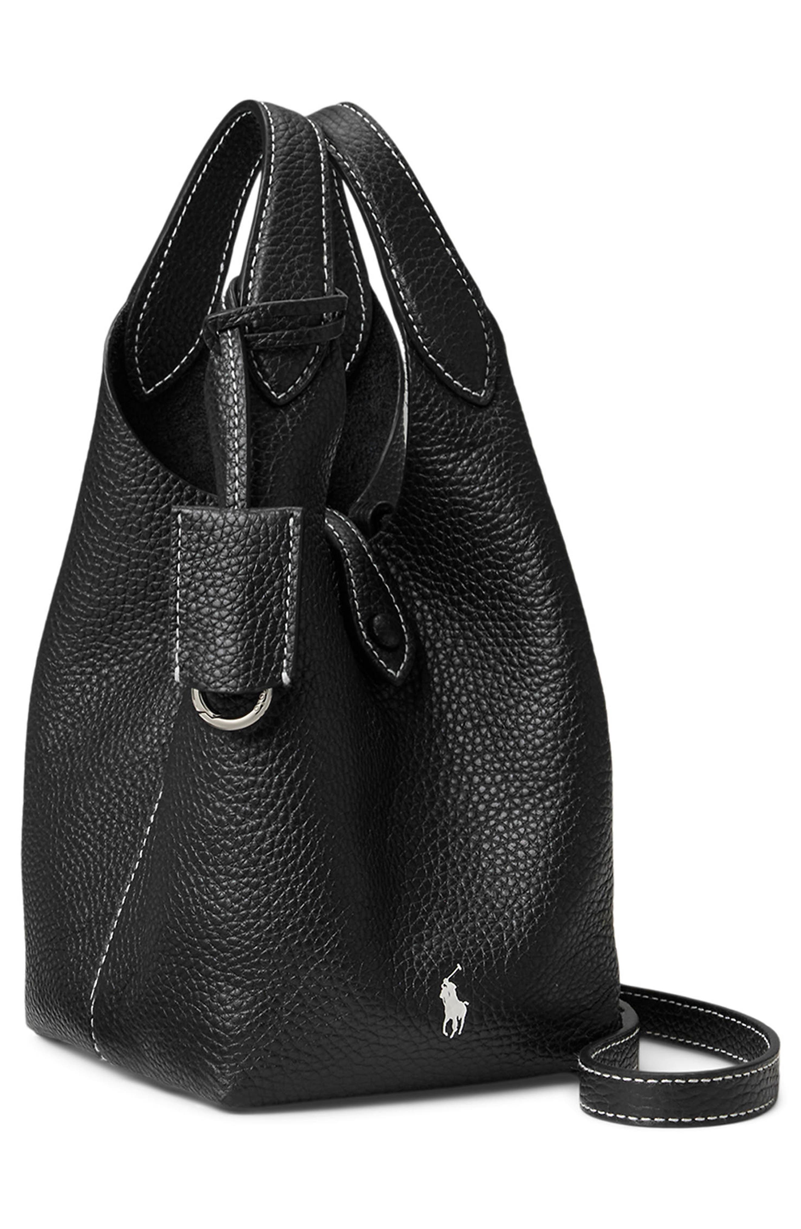 Polo Ralph Lauren Small Polo Play Crossbody Tote, Alternate, color, Black