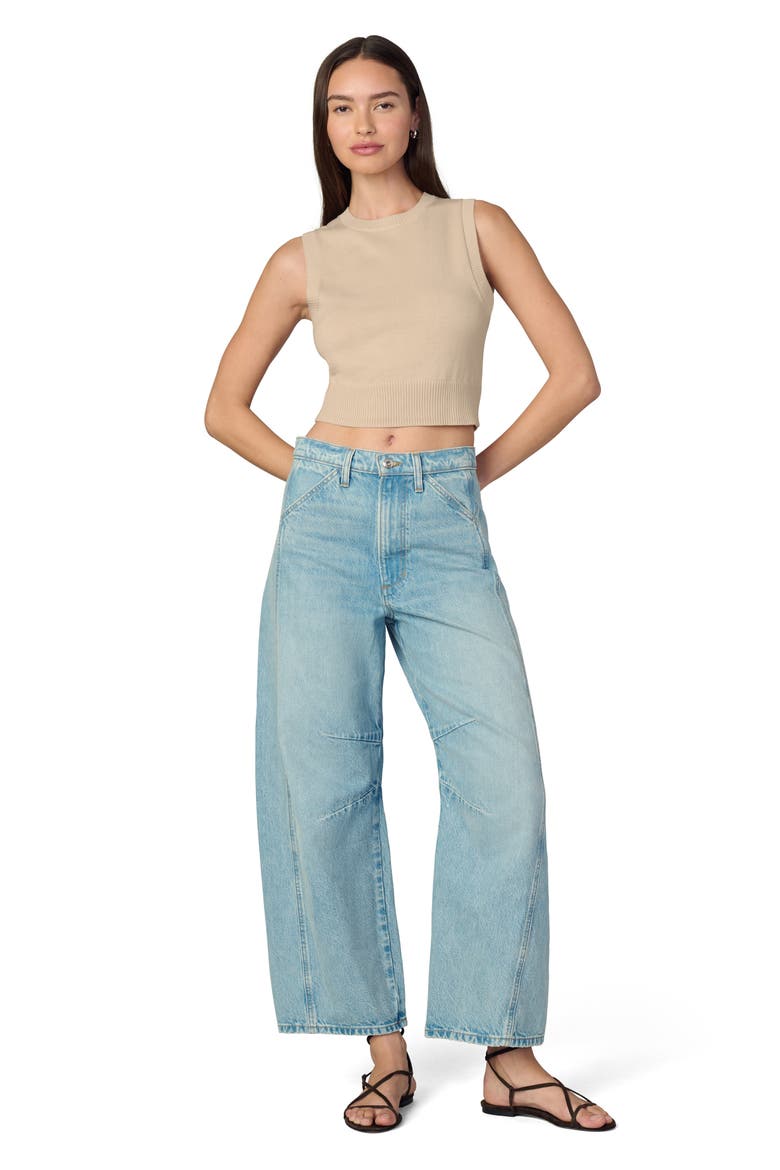 The Laurel Shrunken Sweater Vest, Alternate, color, SAND