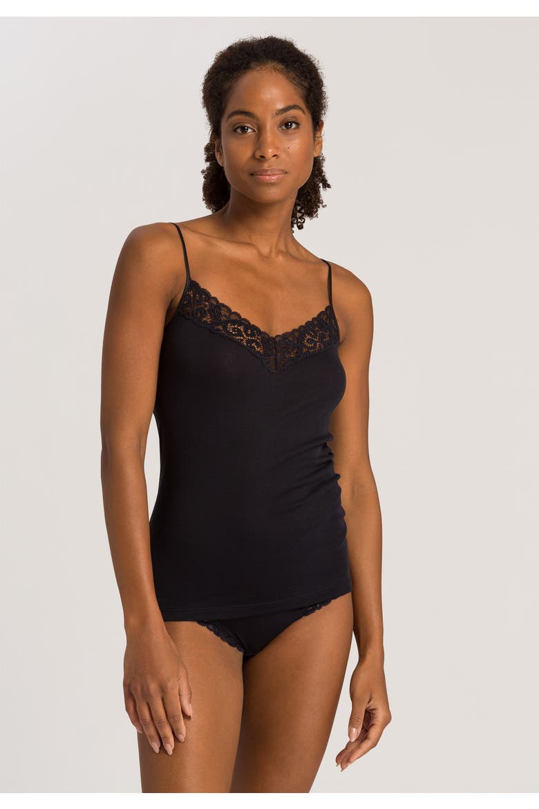 Moments V-Neck Cotton Camisole, Alternate, color, Black