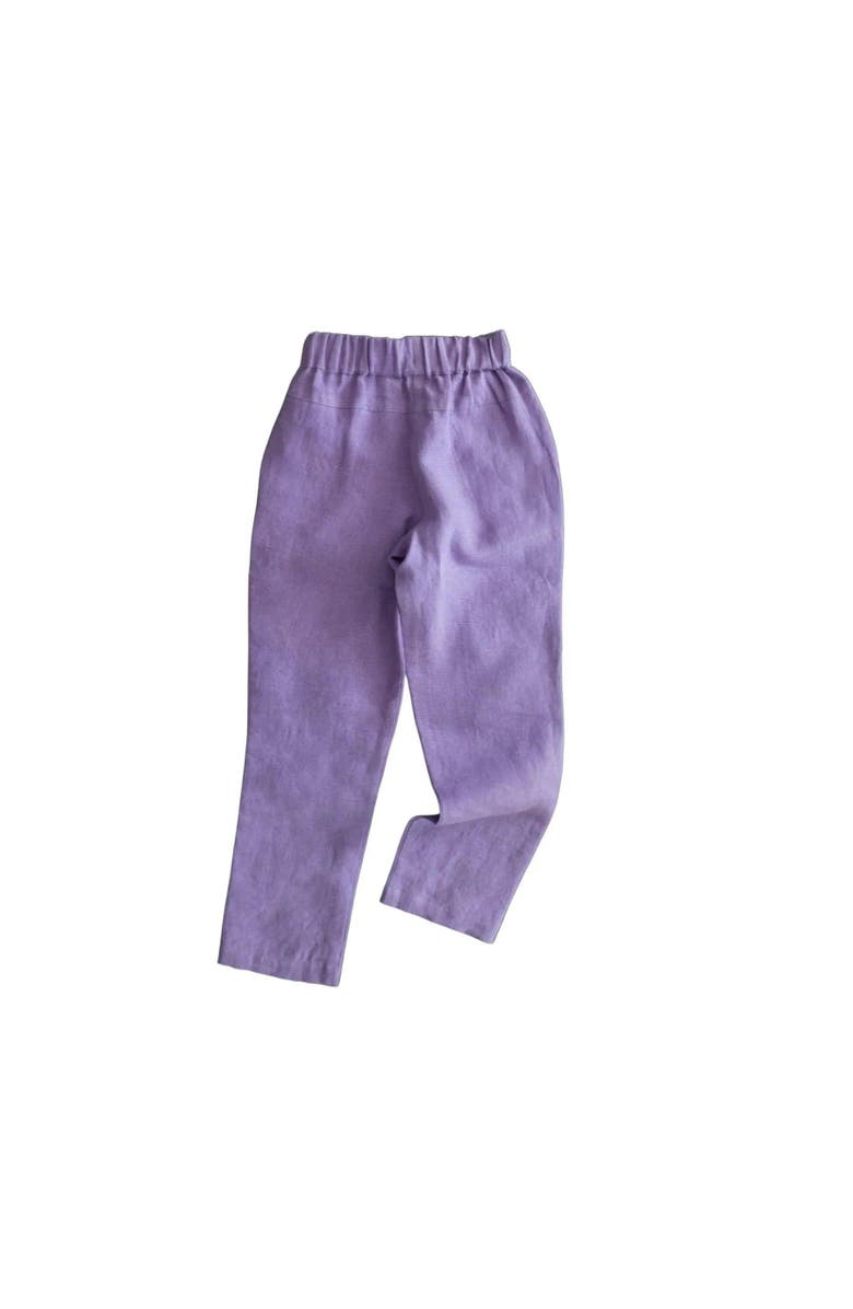 Jackalo Kids’ Organic-Dyed Linen Pants, Alternate, color, Lilac