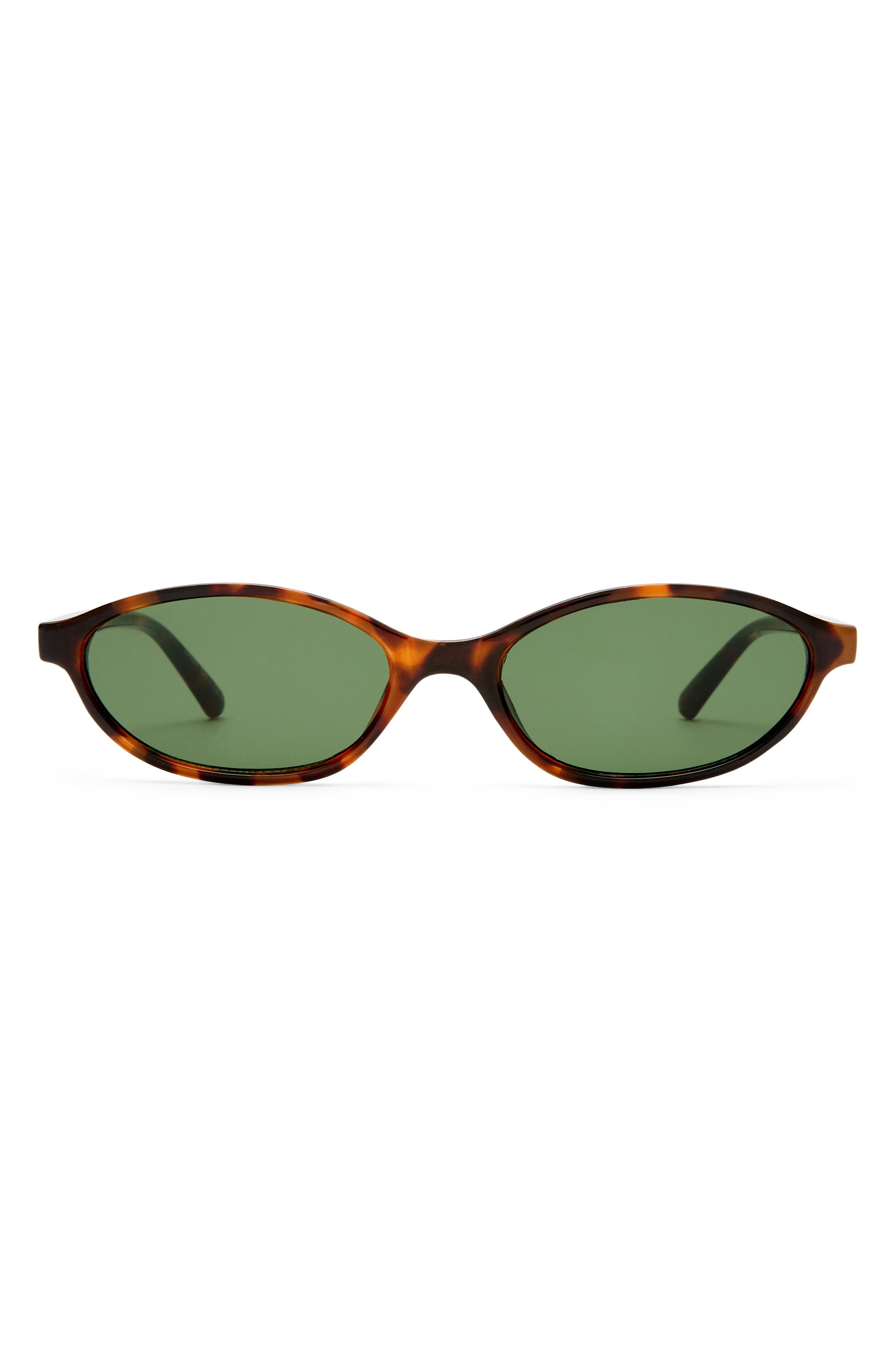 AIRE Earthshine 54mm Oval Sunglasses - Dark Tort / Green Mono