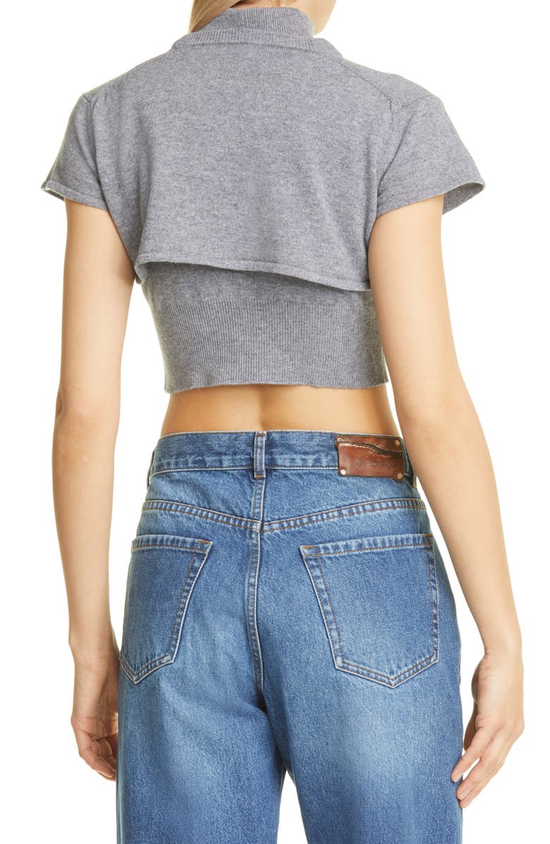 Meryll Rogge Crop Two-Piece Cashmere Sweater Set, Alternate, color,